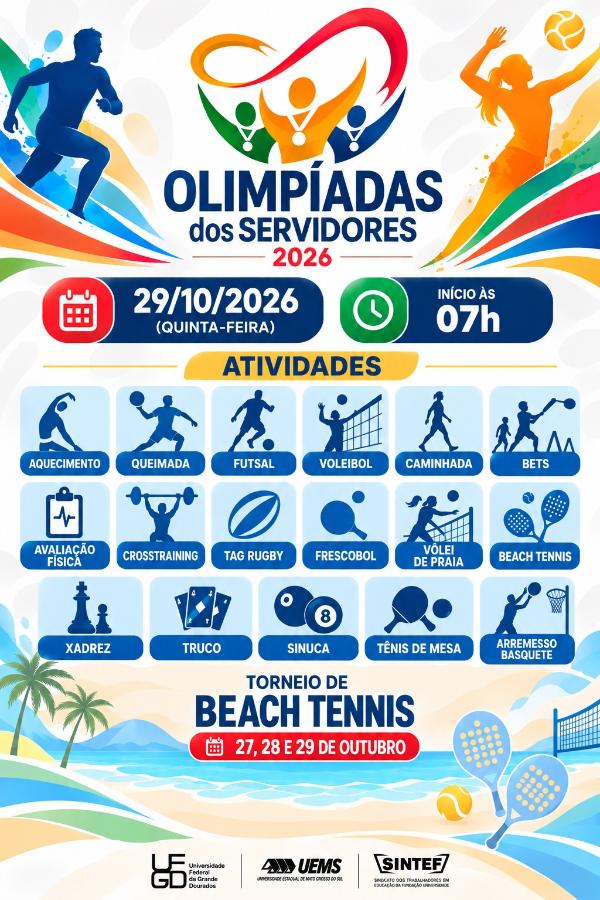 Divulgação Olimpíadas Servidores UFGD e UEMS 2